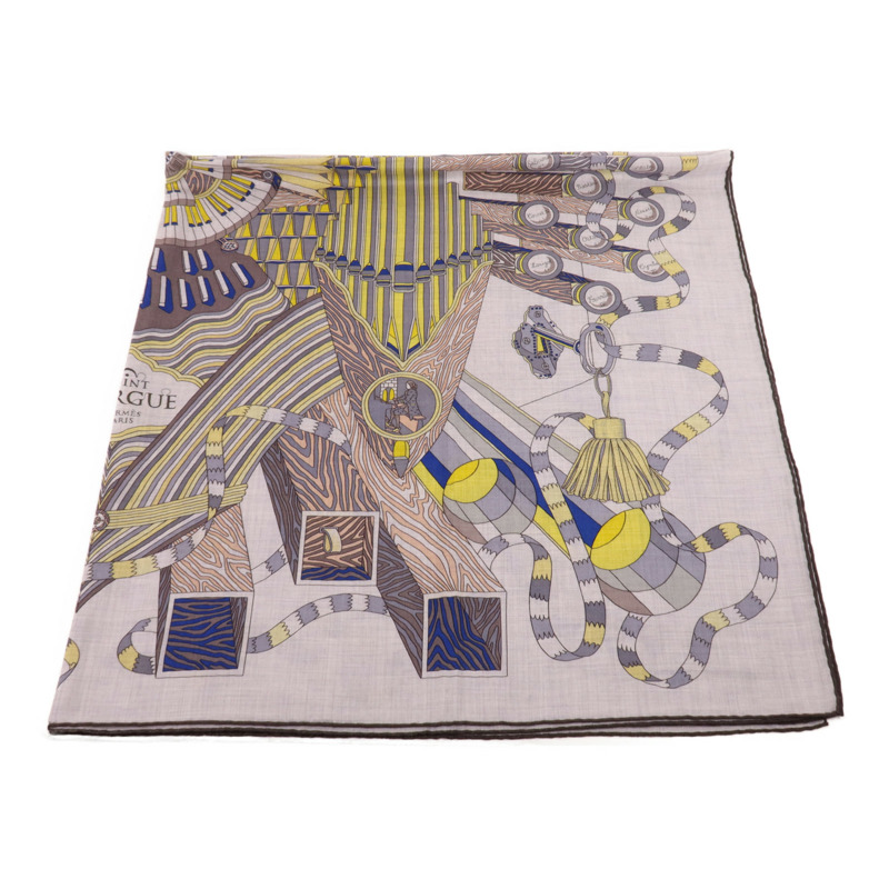 HERMES 羊絨/絲質Scarf圍巾-4