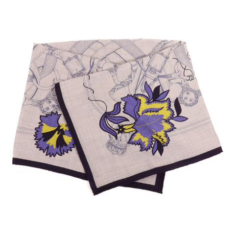 HERMES 羊絨/絲質Scarf圍巾