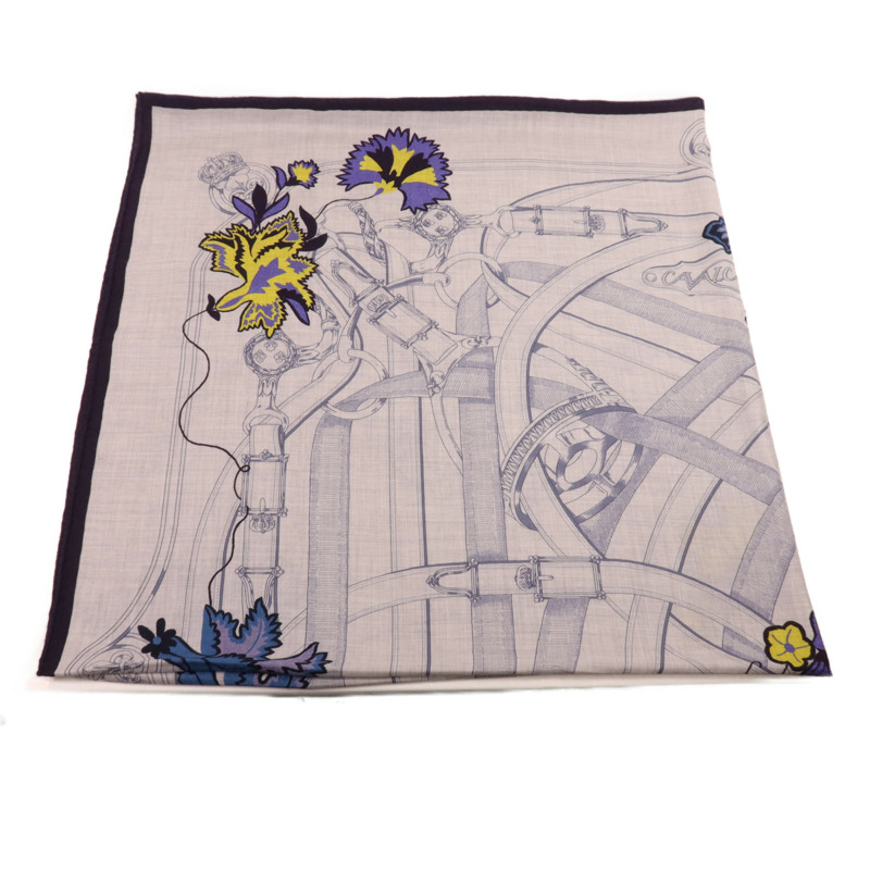 HERMES 羊絨/絲質Scarf圍巾-1