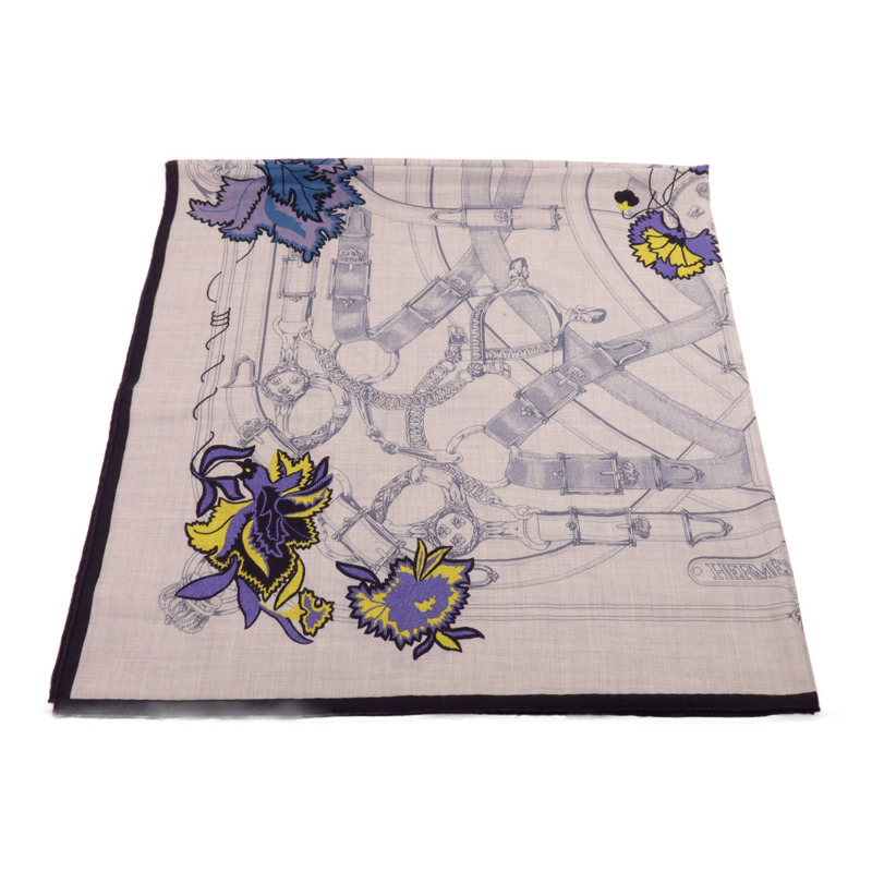 HERMES 羊絨/絲質Scarf圍巾-3