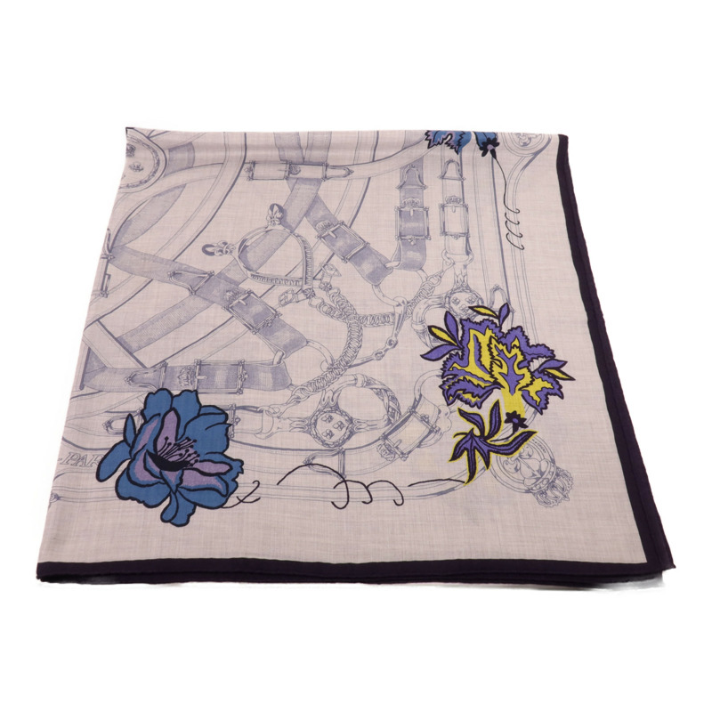 HERMES 羊絨/絲質Scarf圍巾-4