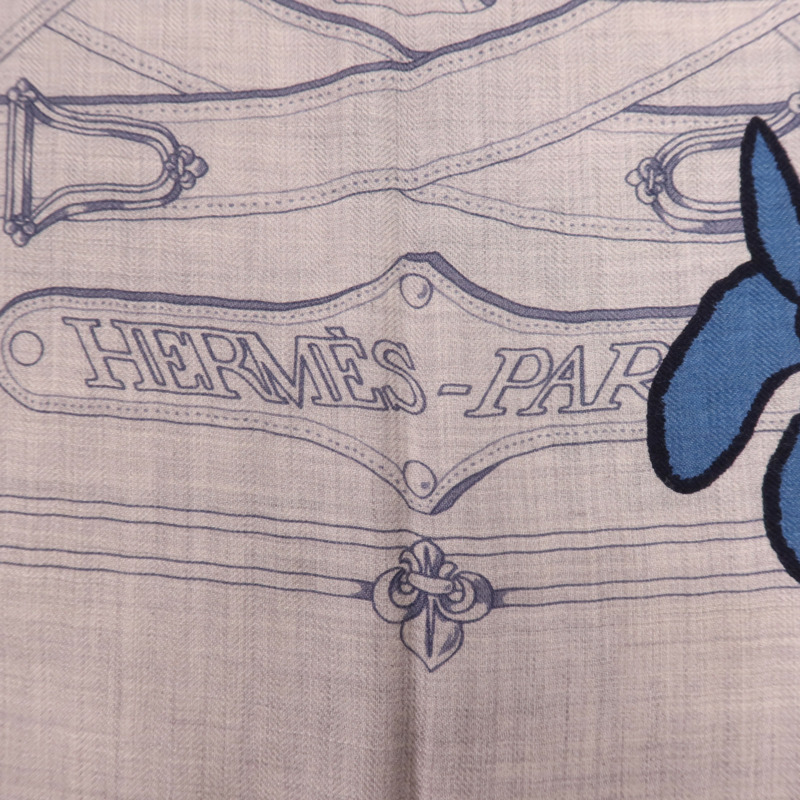 HERMES 羊絨/絲質Scarf圍巾-5