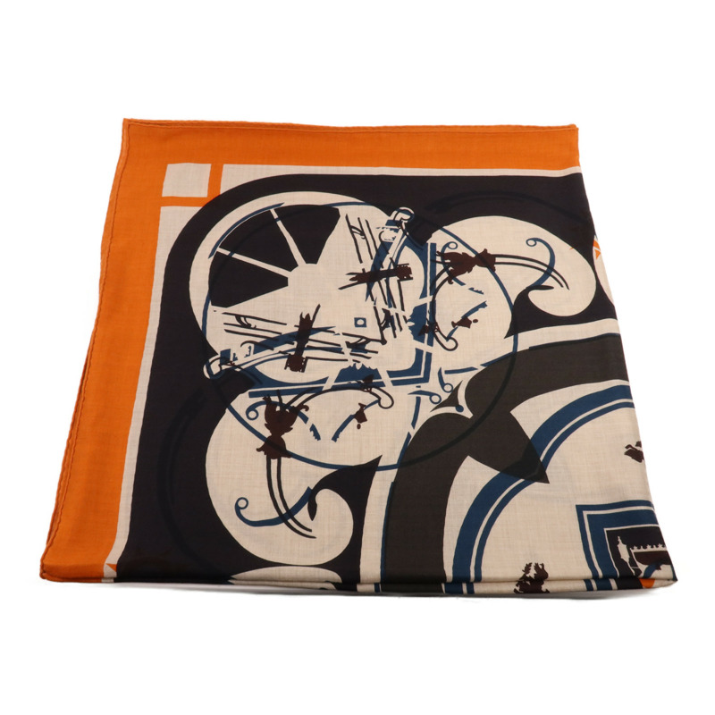 HERMES 羊絨/絲質Scarf圍巾-1