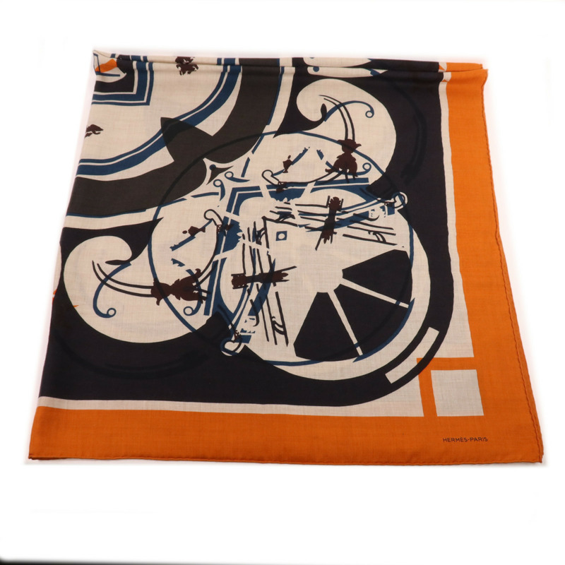 HERMES 羊絨/絲質Scarf圍巾-4