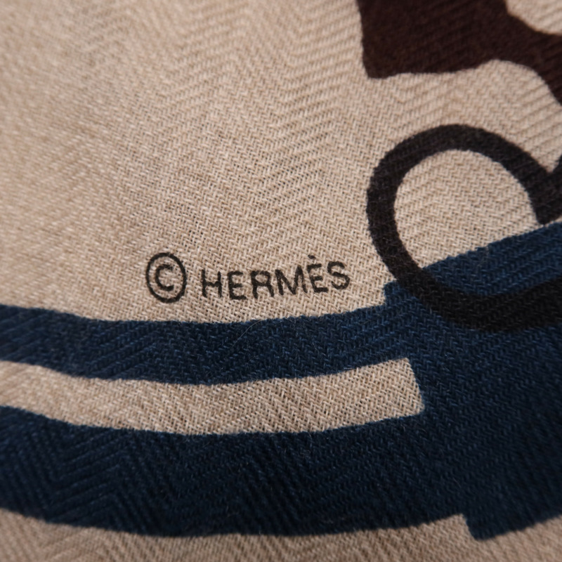 HERMES 羊絨/絲質Scarf圍巾-6