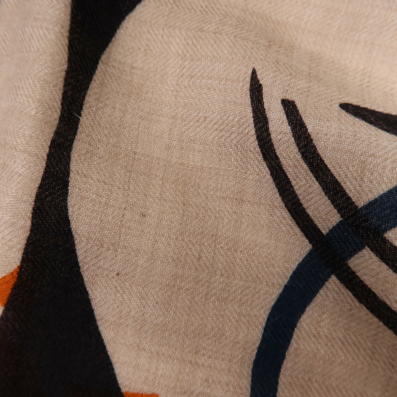 HERMES 羊絨/絲質Scarf圍巾-11