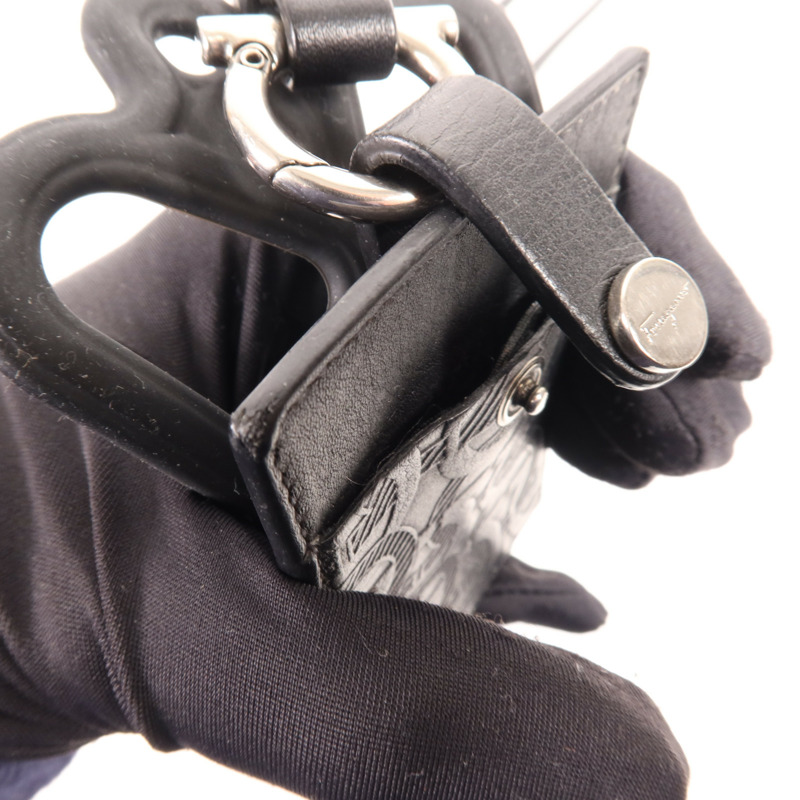 Salvatore Ferragamo 牛皮皮革Card Case銀扣卡片套-5