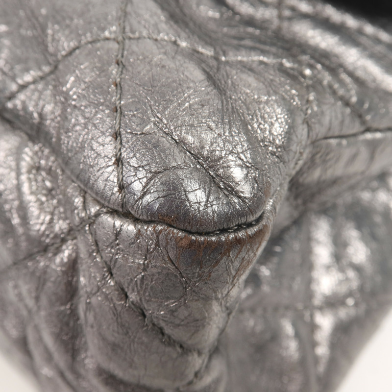 CHANEL 牛皮皮革Chanel 2.55銀扣鏈帶肩背袋-5