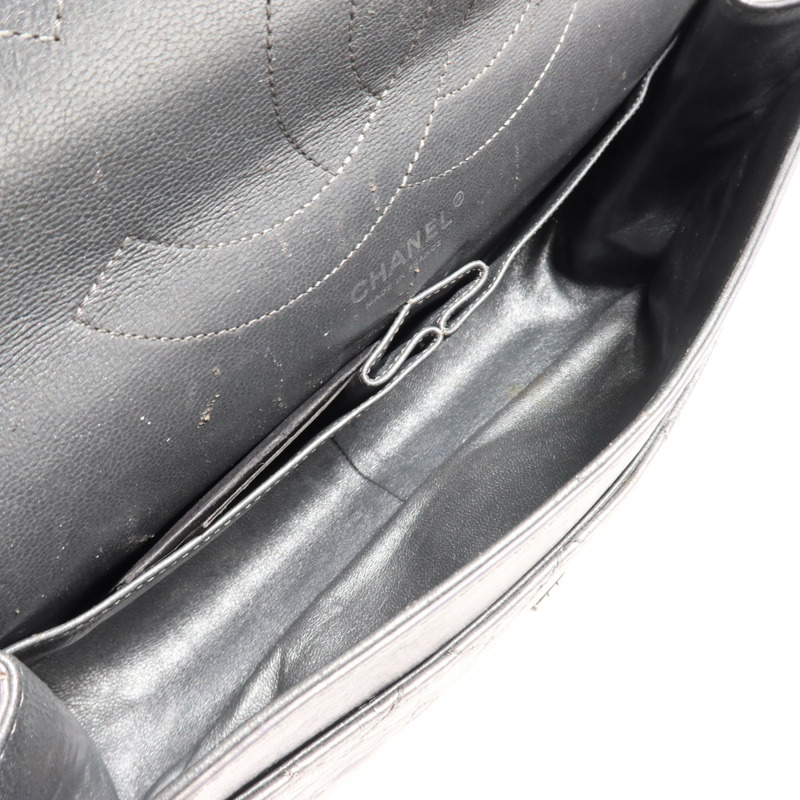 CHANEL 牛皮皮革Chanel 2.55銀扣鏈帶肩背袋-9
