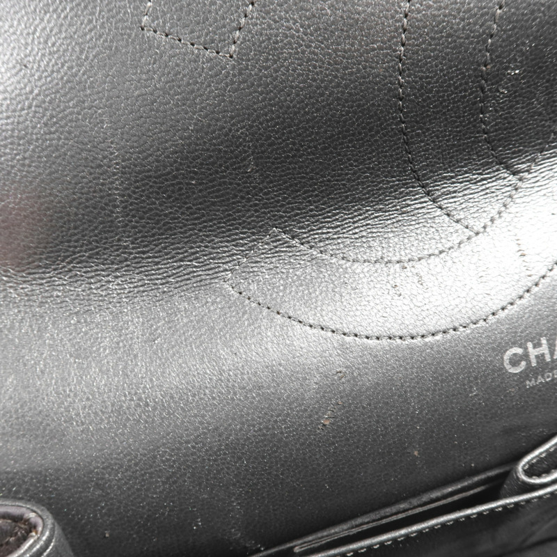 CHANEL 牛皮皮革Chanel 2.55銀扣鏈帶肩背袋-14