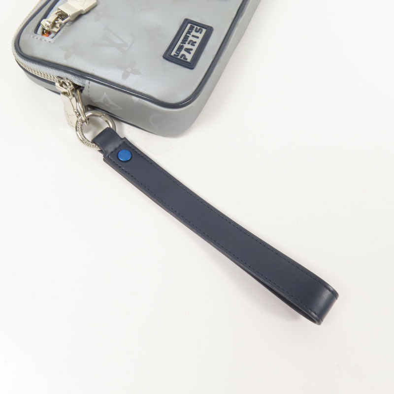 LOUIS VUITTON 塗層帆布Satellite Alpha銀扣手拿包-7