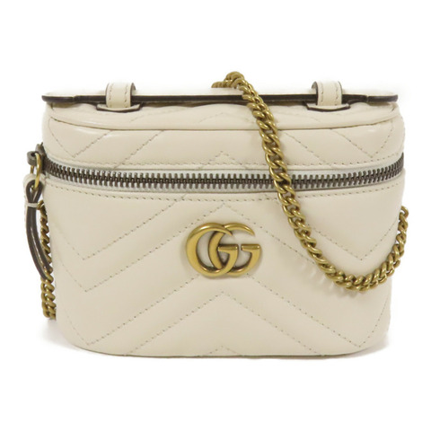 GUCCI 牛皮皮革GG Marmont金扣扣手挽肩背兩用袋