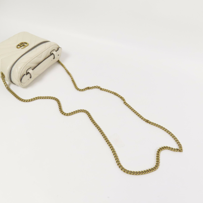 GUCCI 牛皮皮革GG Marmont金扣扣手挽肩背兩用袋-4