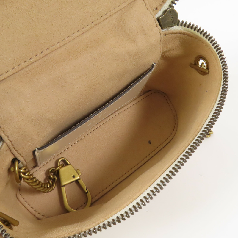 GUCCI 牛皮皮革GG Marmont金扣扣手挽肩背兩用袋-5