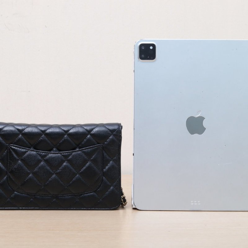 CHANEL CFWOC19黑色荔枝牛皮29開金扣肩背包-4