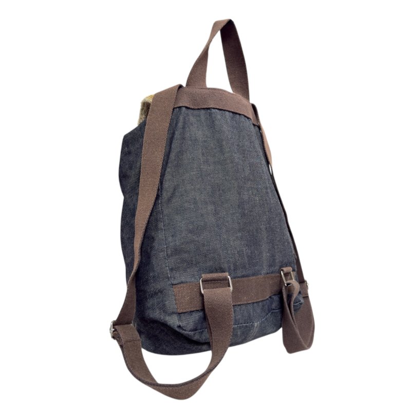 D&G Dolce & Gabbana 牛仔 毛毛 背包-8