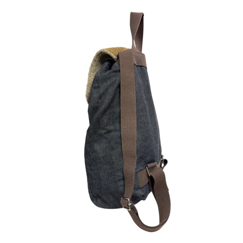 D&G Dolce & Gabbana 牛仔 毛毛 背包-9