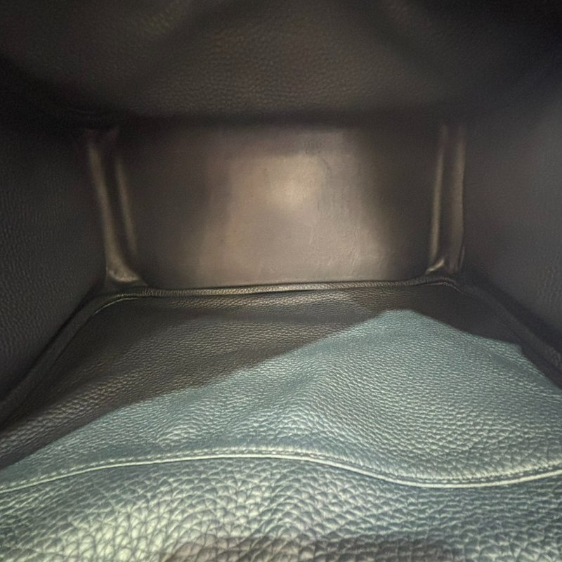 HERMES紫黑拼色銀釦 Lindy 34-8