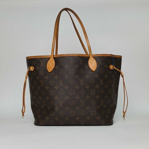 LOUIS VUITTON Neverfull中號31無子袋老花PVC金扣2011肩背包