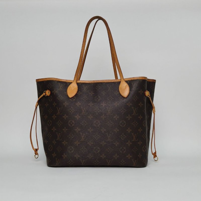 LOUIS VUITTON Neverfull中號31無子袋老花PVC金扣2011肩背包-1