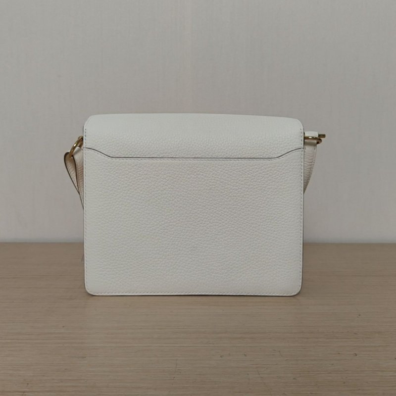 HERMES Roulis豬鼻子23I2奶油白TC皮Z刻金扣肩背包-2