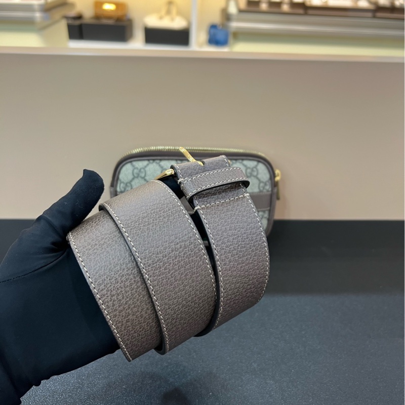 99新Gucci古馳 ophidia係列胸包腰包 可高腰斜挎男女通用 加根肩带可以斜挎 腰帶 85碼-5