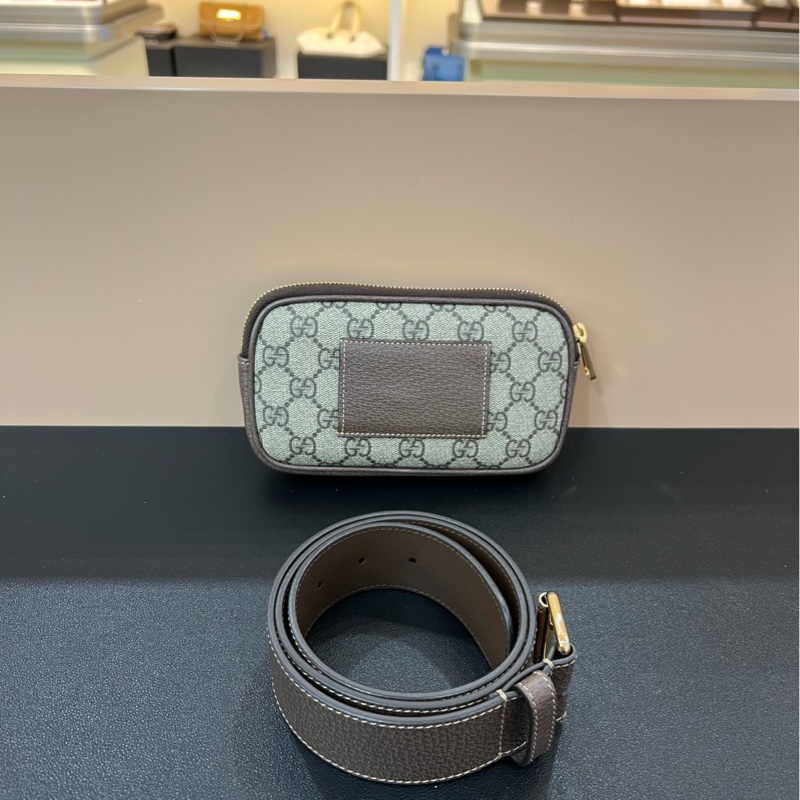 99新Gucci古馳 ophidia係列胸包腰包 可高腰斜挎男女通用 加根肩带可以斜挎 腰帶 85碼-9