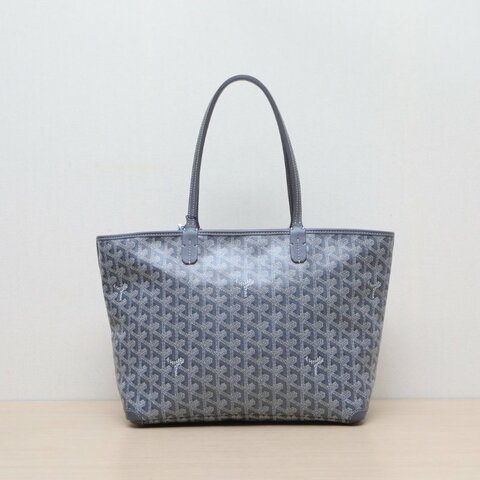 GOYARD Artois拉鏈購物袋ToteMM小號灰色PVC肩背包