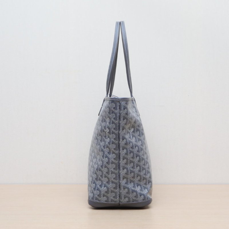 GOYARD Artois拉鏈購物袋ToteMM小號灰色PVC肩背包-2