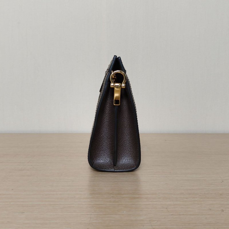 GUCCI Ophidia夾子包小號26老花PVC金扣肩背包-3