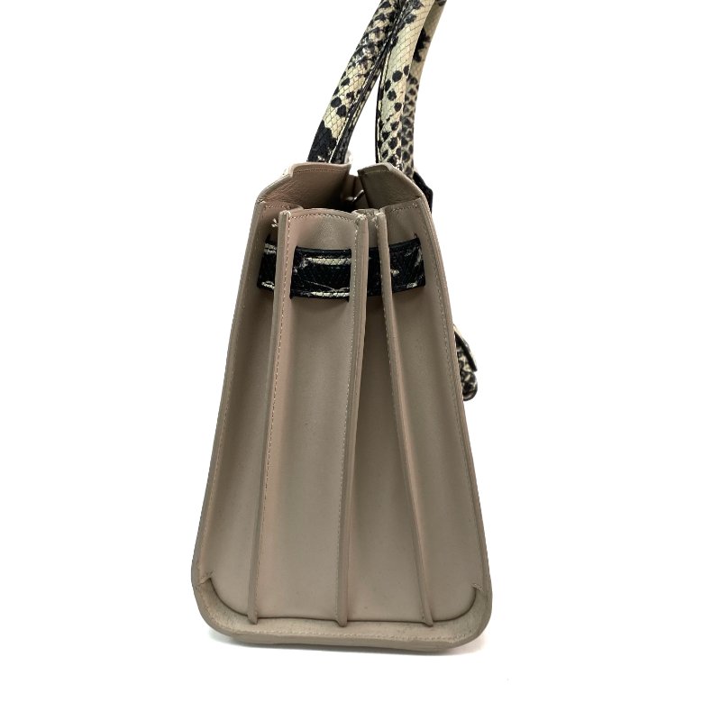 △ Saint Laurent 聖羅蘭 Nude Pink Calfskin And Python Embossed Calfskin 2 Way Bag 裸粉色小牛皮和仿蛇紋壓紋小牛皮兩用袋 - 257020051-4