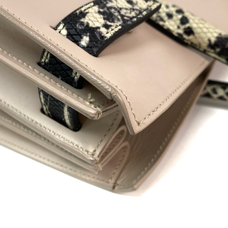 △ Saint Laurent 聖羅蘭 Nude Pink Calfskin And Python Embossed Calfskin 2 Way Bag 裸粉色小牛皮和仿蛇紋壓紋小牛皮兩用袋 - 257020051-10