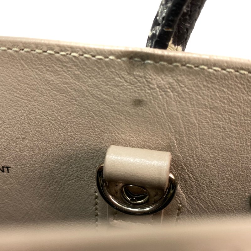 △ Saint Laurent 聖羅蘭 Nude Pink Calfskin And Python Embossed Calfskin 2 Way Bag 裸粉色小牛皮和仿蛇紋壓紋小牛皮兩用袋 - 257020051-20