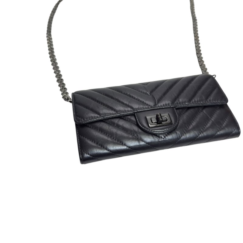 CHANEL *自加鏈＞送無品牌扣＋無品牌鏈帶* 2.55 長銀包 WOC-11