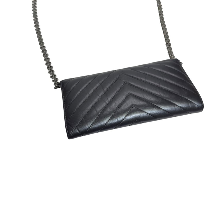 CHANEL *自加鏈＞送無品牌扣＋無品牌鏈帶* 2.55 長銀包 WOC-13