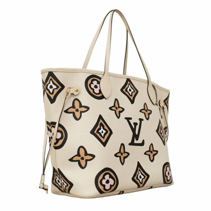 路易威登 Monogram Wild at Heart Neverfull MM M45819 公尺白色女士手提包-1