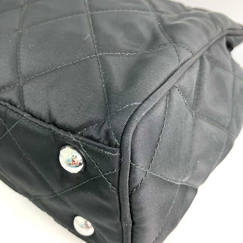 ☆Prada普拉達 Tessuto Black Nylon Chain Shoulder Bag 1BB903 黑色尼龍鏈條肩背袋 1BB903 -257021047-7