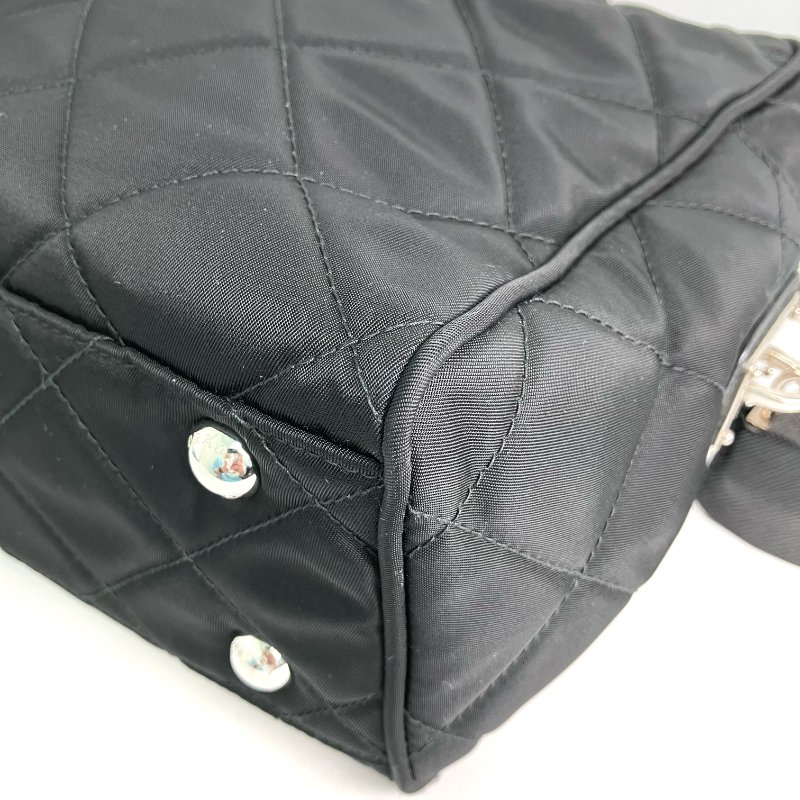 ☆Prada普拉達 Tessuto Black Nylon Chain Shoulder Bag 1BB903 黑色尼龍鏈條肩背袋 1BB903 -257021047-9
