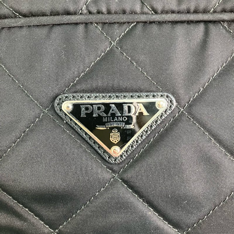 ☆Prada普拉達 Tessuto Black Nylon Chain Shoulder Bag 1BB903 黑色尼龍鏈條肩背袋 1BB903 -257021047-11