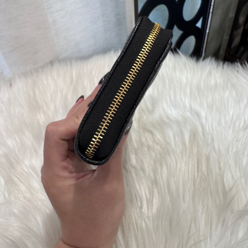 Chanel 黑金荔枝皮拉鏈長夾 全新離櫃商品-4