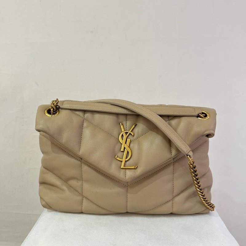 YSL裸色羊皮 Puffer 29cm-0