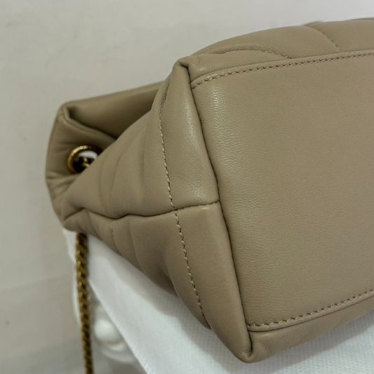 YSL裸色羊皮 Puffer 29cm-5