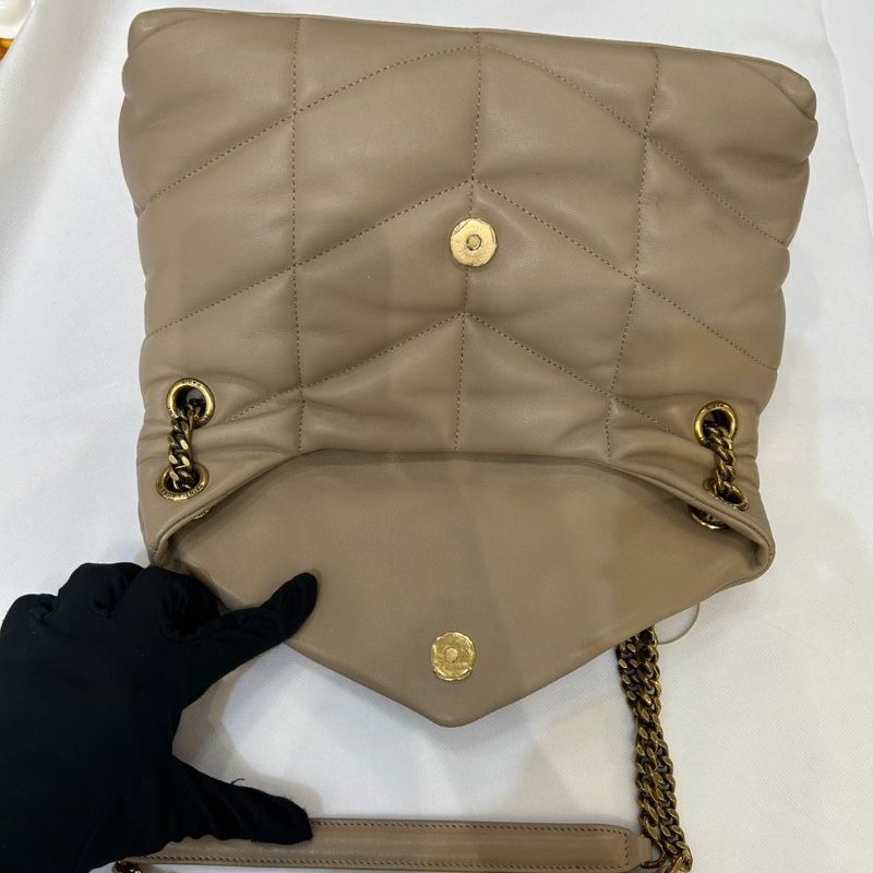 YSL裸色羊皮 Puffer 29cm-7