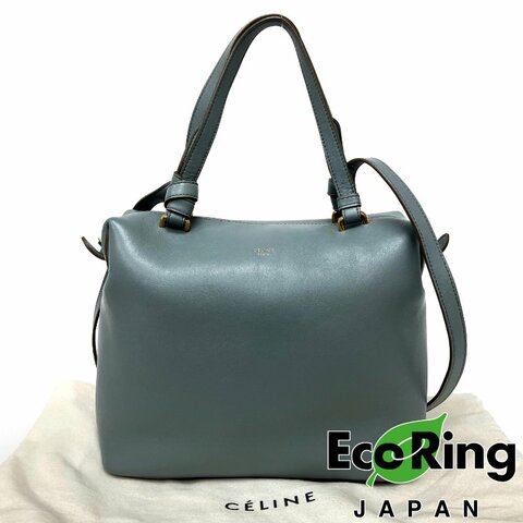 ☆ Celine 思琳 Blue Calfskin Soft Cube 2Way Bag 藍色小牛皮兩用袋 - 257020735