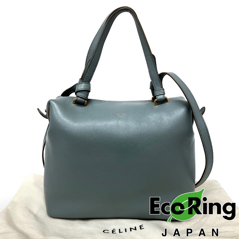 ☆ Celine 思琳 Blue Calfskin Soft Cube 2Way Bag 藍色小牛皮兩用袋 - 257020735-0