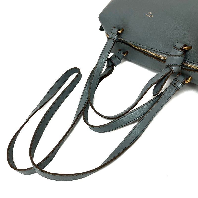 ☆ Celine 思琳 Blue Calfskin Soft Cube 2Way Bag 藍色小牛皮兩用袋 - 257020735-10