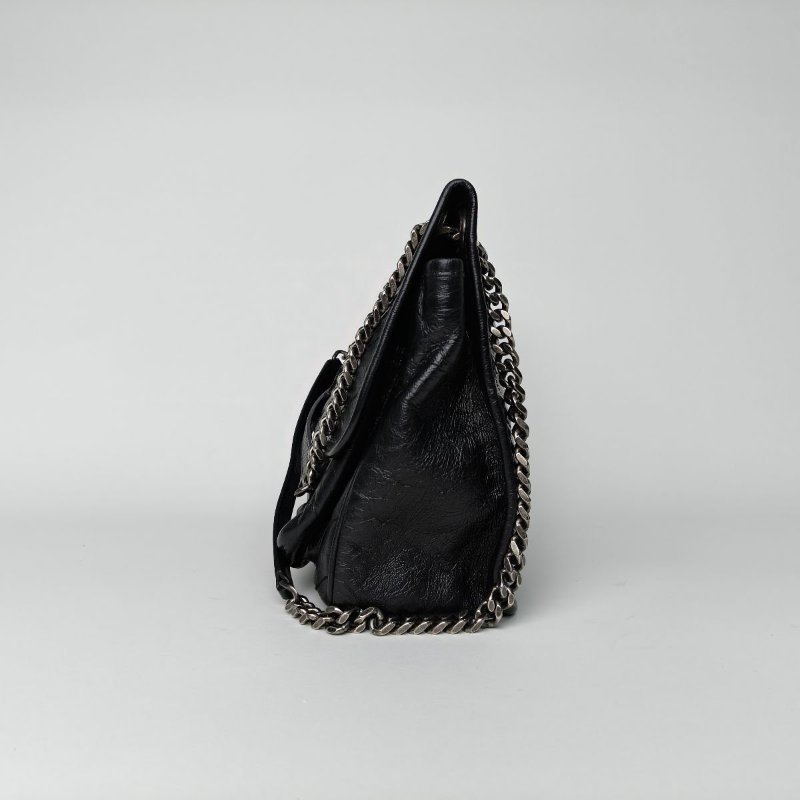 SAINT LAURENT Niki中號28黑色牛皮黑扣肩背包-1