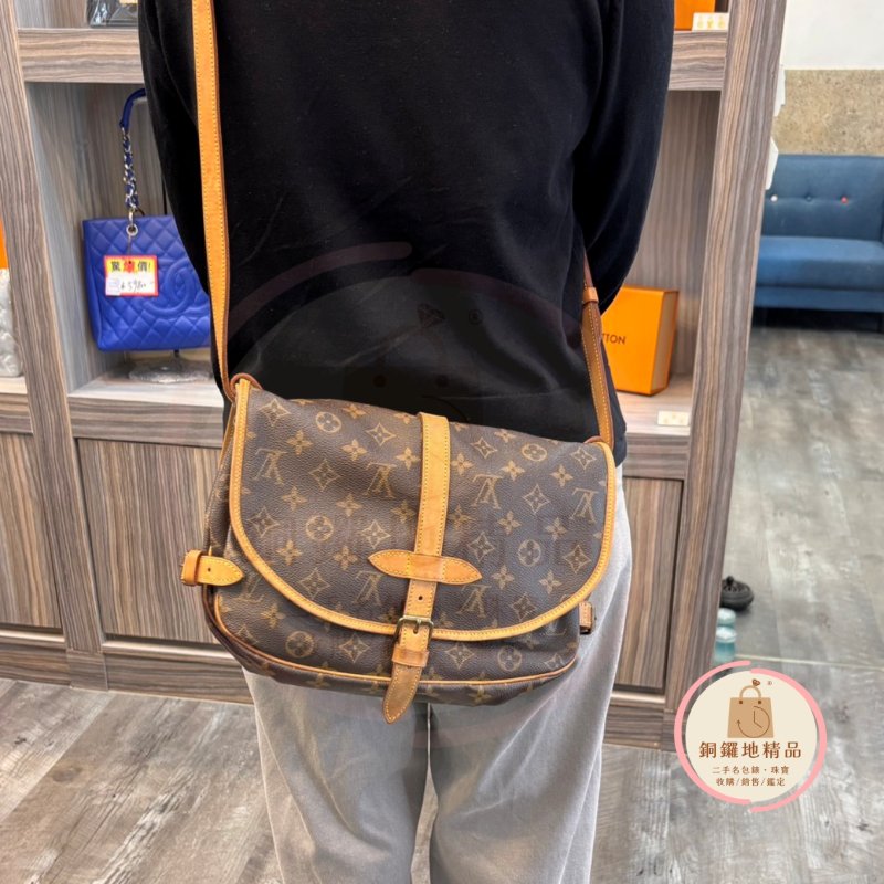LV M42256 SAUMUR 30 雙面馬鞍包 斜背包 肩背包-2