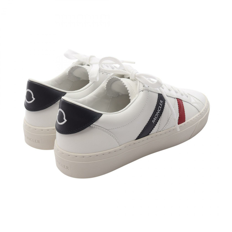 MONCLER MONACO2 運動鞋 4M00180M449600144 皮革 白色 紅色 #44 全新 男款-1
