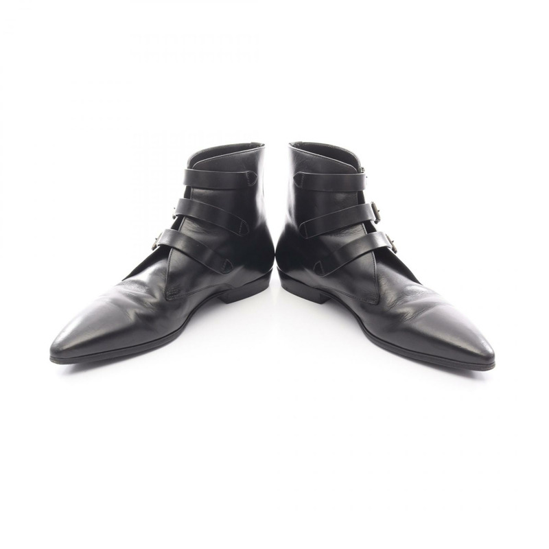 聖羅蘭巴黎男士黑色真皮靴 #41 二手-2